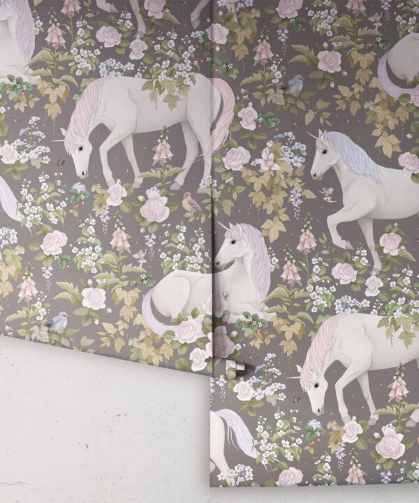 Field Of Dreams Wallpaper • Children's Wallpaper • Starlight Gray • Roll