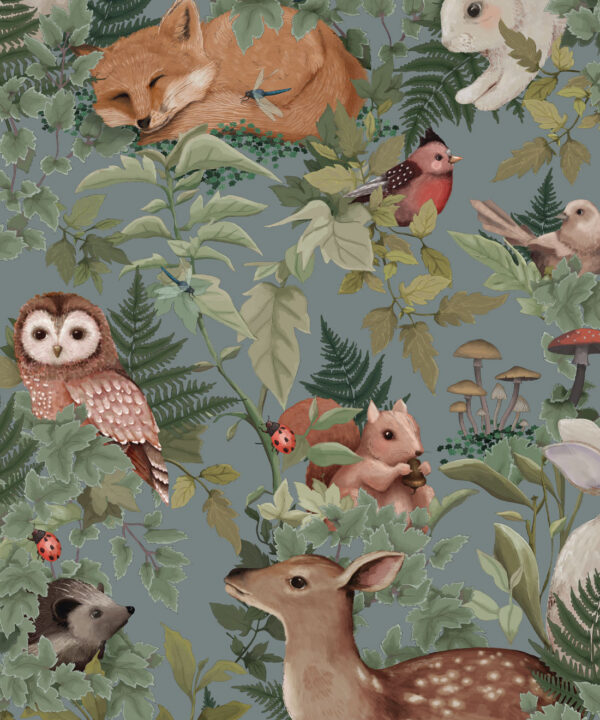 In The Woods Wallpaper • Children's Wallpaper • Chateau • Swatch