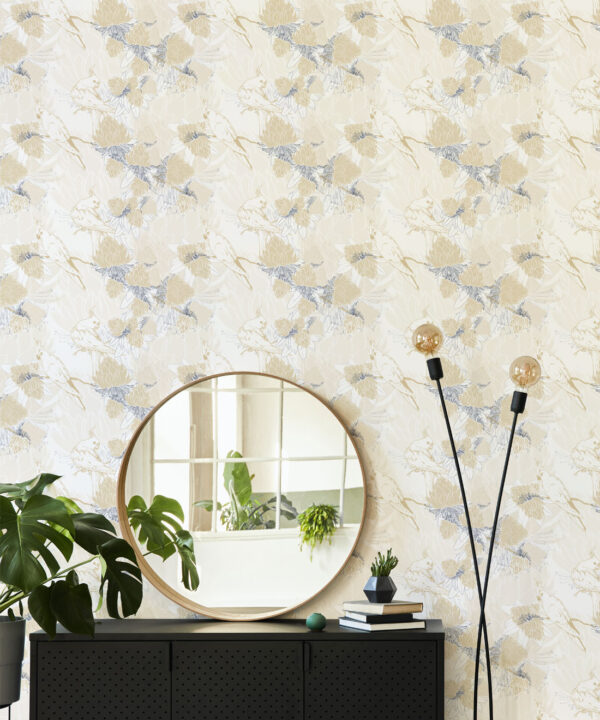 Desert Rose Wallpaper • Floral Wallpaper • Honeysuckle • Insitu