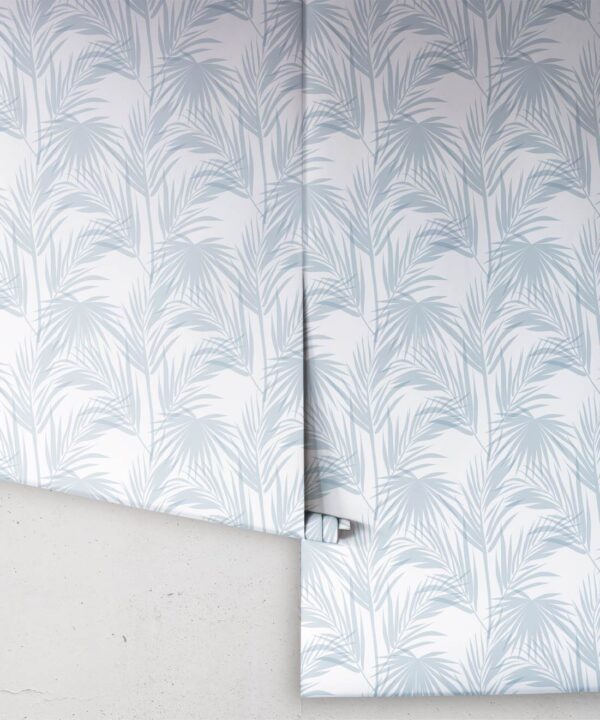 Daintree Palm Wallpaper • Floral Wallpaper • Powder Blue • Roll