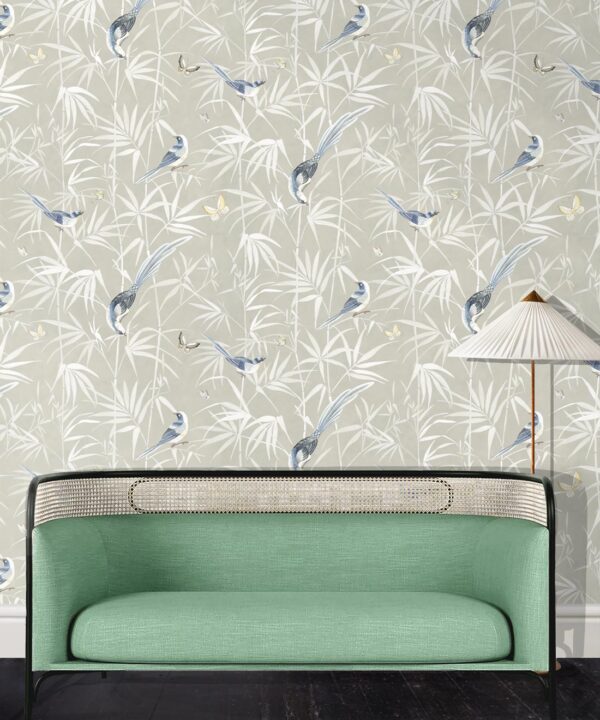 Bamboo Wallpaper • Beige • Insitu