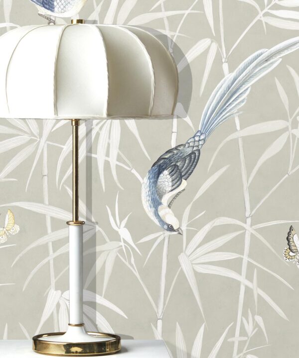 Bamboo Wallpaper • Beige • Insitu