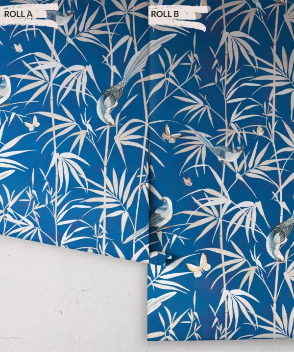 Bamboo Wallpaper • Cobalt • Rolls