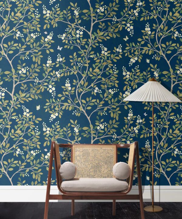 White Blossom Tree • Navy • Insitu