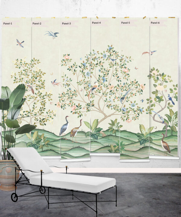 Spring Landscape Mural • Beige • Rolls