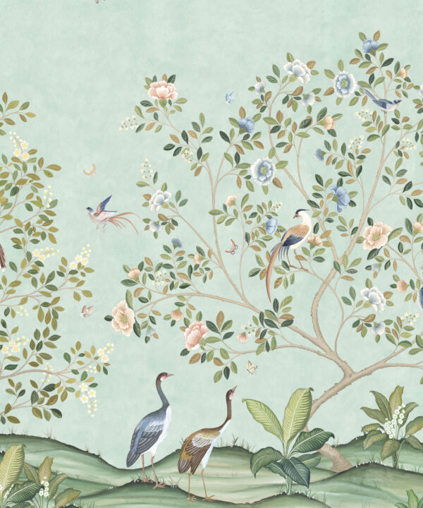 Spring Landscape Wallpaper • Seaspray • Swatch