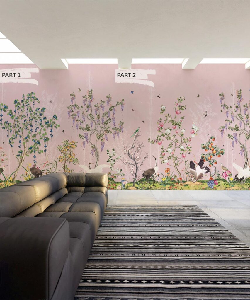 Oriental Garden Mural • Chinoiserie Wallpaper • Milton & King UK