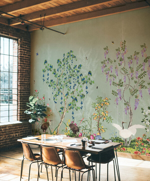 Oriental Garden Mural • Green Tea • Part 1 • Insitu