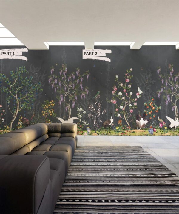 Oriental Garden Mural • Night • Part 1 & Part 2 • Insitu