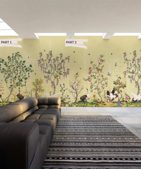 Oriental Garden Mural • Sun • Part 1 & Part 2 • Insitu