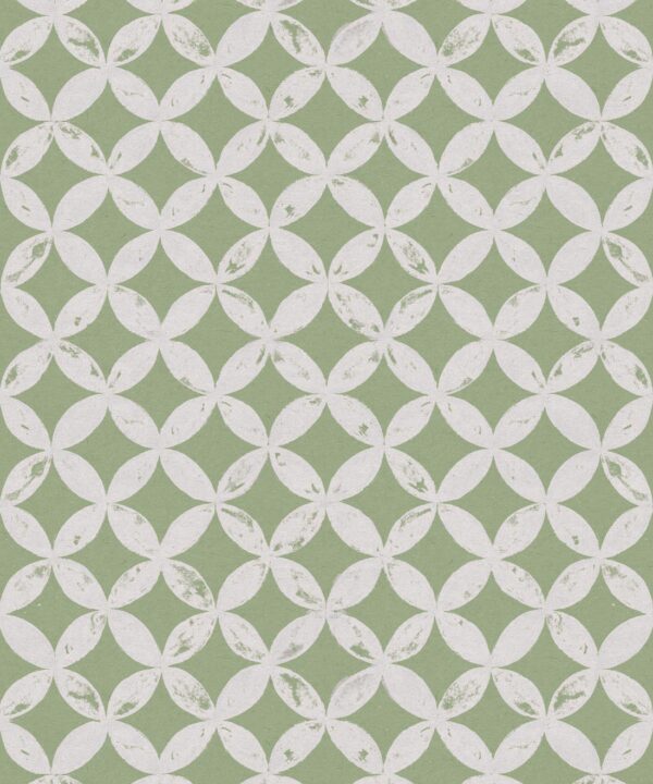 Petales Deux Wallpaper • Snow Green • Swatch