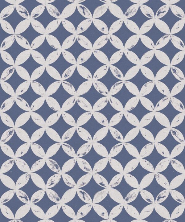 Petales Deux Wallpaper • Snow Navy • Swatch