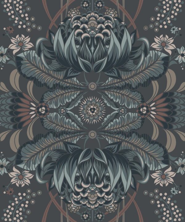 Bush Beauty Wallpaper • Denim • Swatch