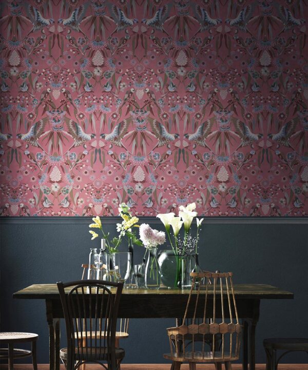 Gumnut Paradise Wallpaper • Cherry • Insitu