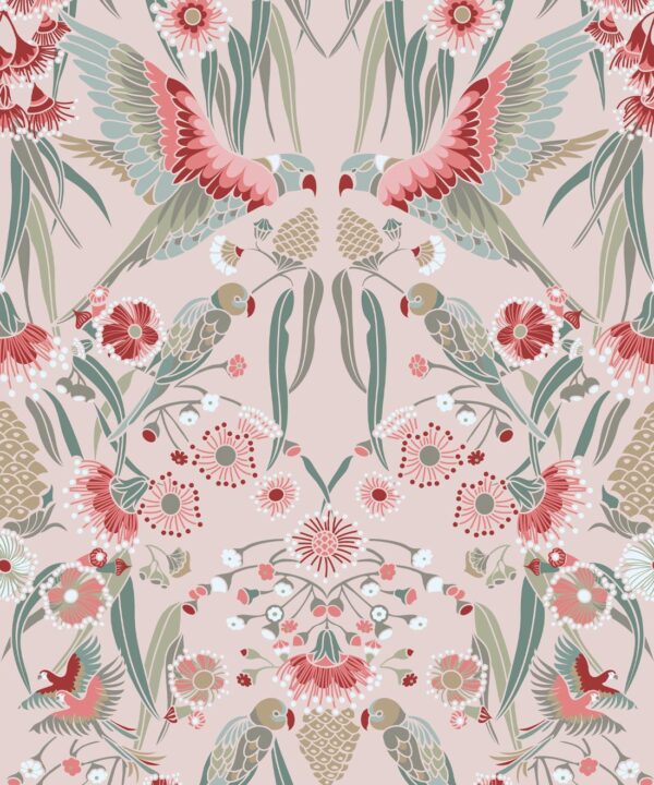 Gumnut Paradise Wallpaper • Fairy Floss • Swatch