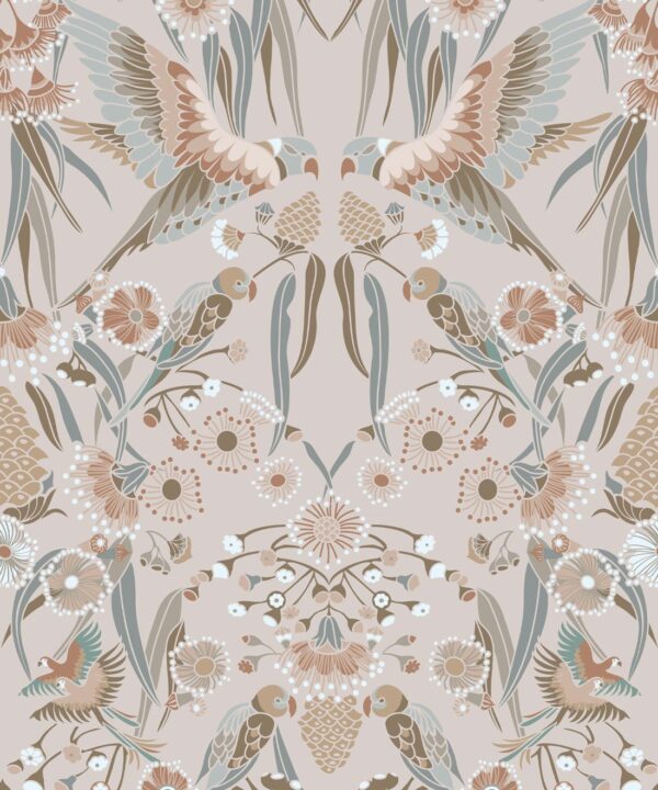 Gumnut Paradise Wallpaper • Latte • Swatch