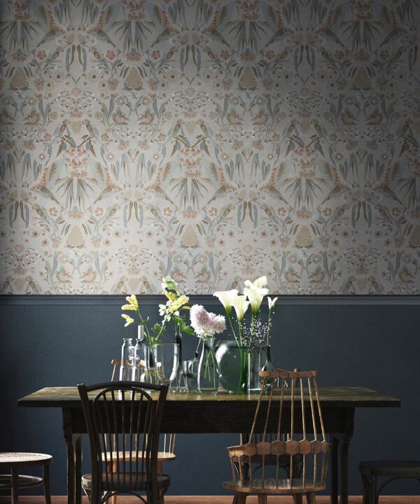 Gumnut Paradise Wallpaper • Latte • Insitu