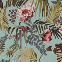 Gumnut Paradise Wallpaper • Mint • Swatch