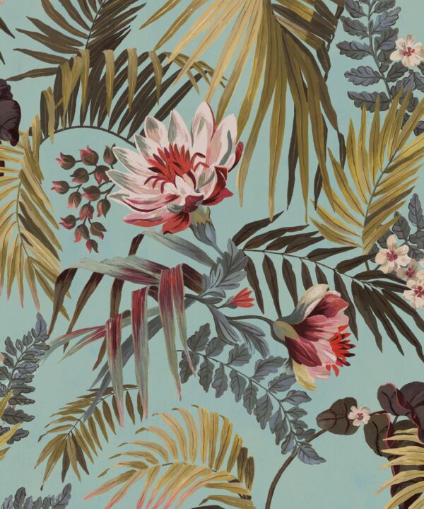 Gumnut Paradise Wallpaper • Mint • Swatch