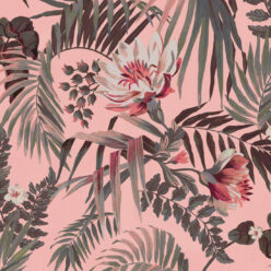 Gumnut Paradise Wallpaper • Palm Rose • Swatch