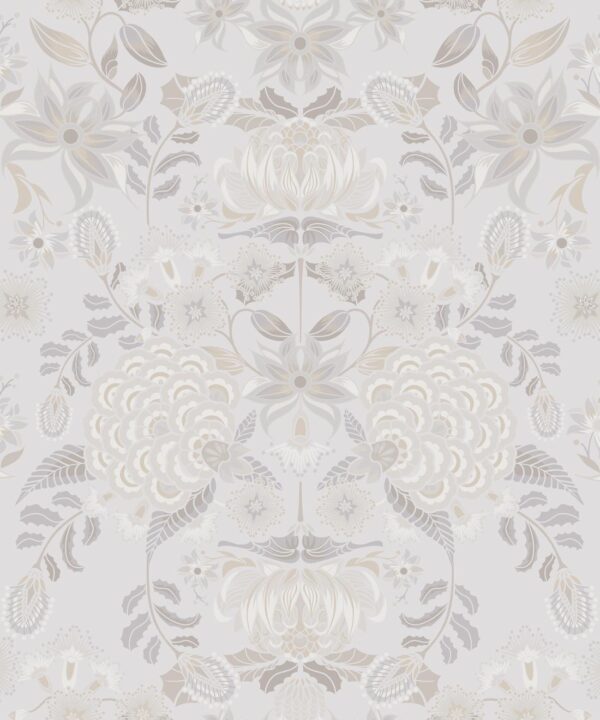 Waratah Wonderland Wallpaper • Dove • Swatch