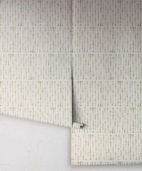 Cercles Wallpaper • Sage Light Beige • Rolls