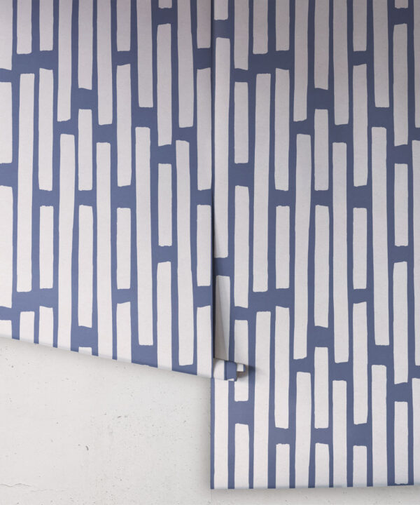 Colonnes Wallpaper • Snow Navy • Rolls