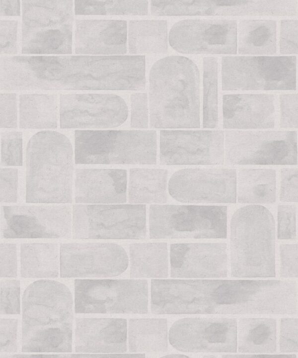 Formes Wallpaper • Gray White • Swatch