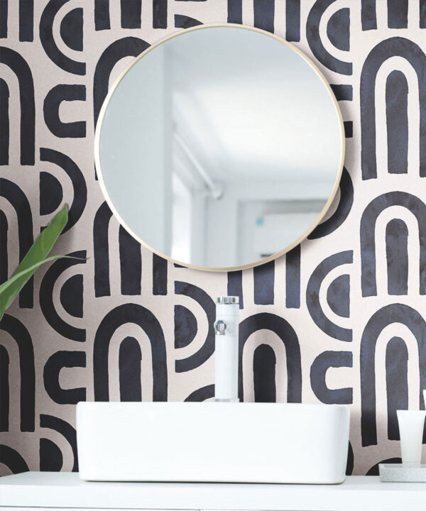 Formes Deux Wallpaper • Midnight White • Insitu Sink