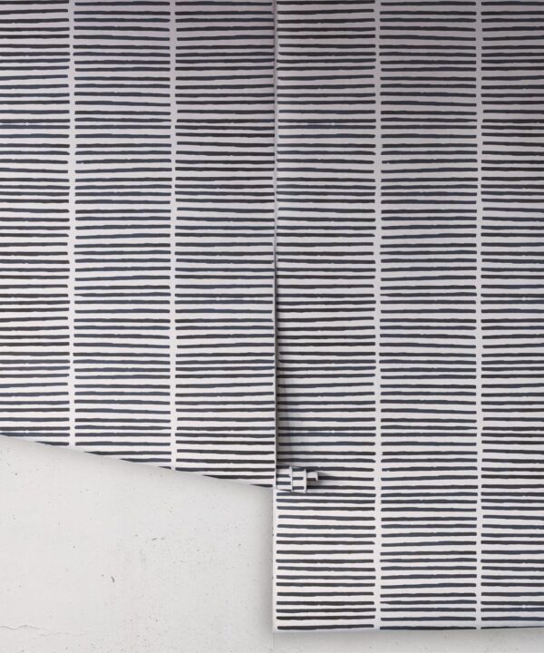 Lignes Wallpaper • Midnight White • Rolls