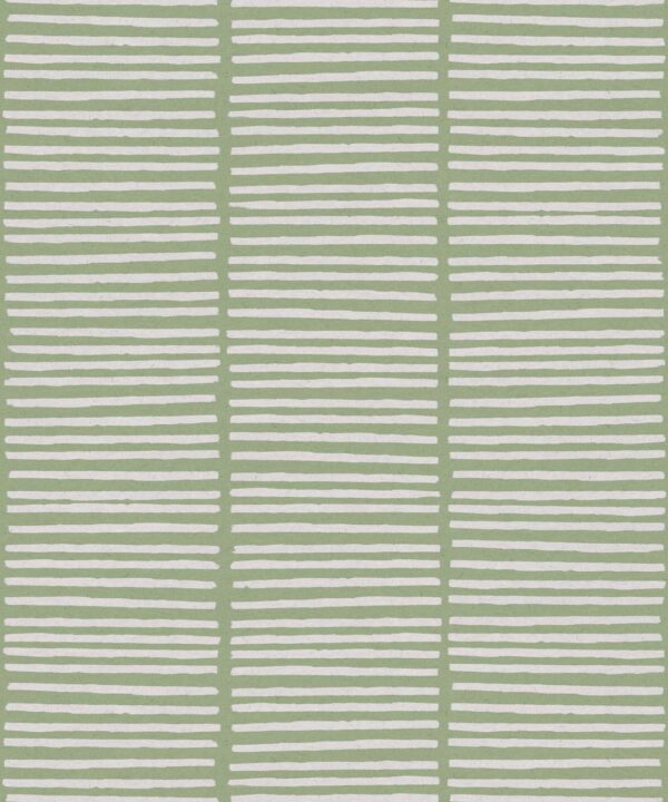 Lignes Wallpaper • Snow Green • Swatch