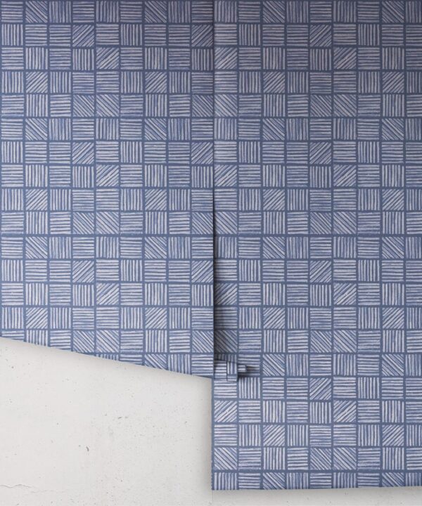 Lignes Deux Wallpaper • Blue Navy • Rolls