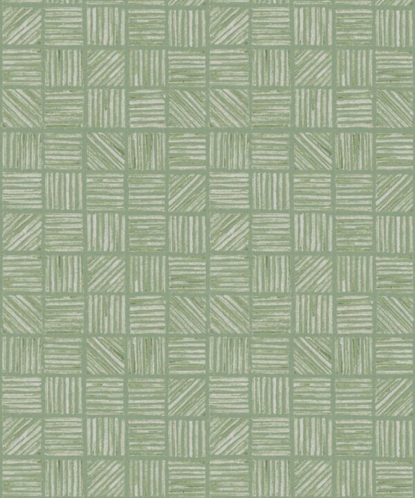 Lignes Deux Wallpaper • Sage Green • Swatch