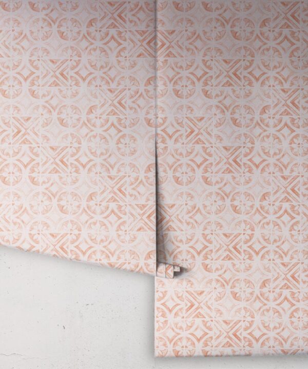 Petales Trois Wallpaper • Salmon Light Beige • Rolls