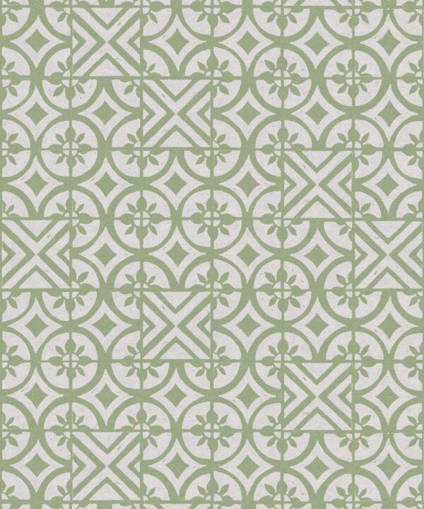 Petales Trois Wallpaper • Snow Green • Swatch