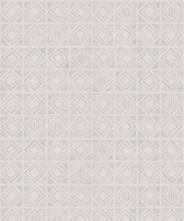 Tuile Wallpaper • Grey White • Swatch