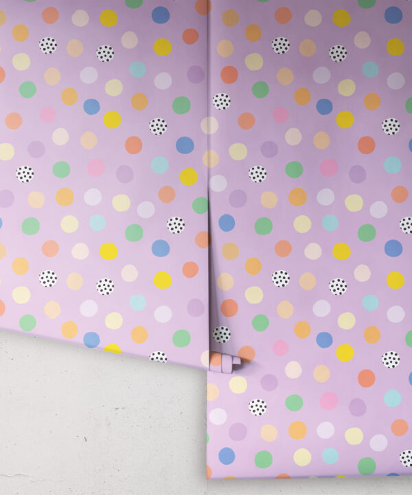 Happy Confetti Wallpaper • Lavender • Rolls