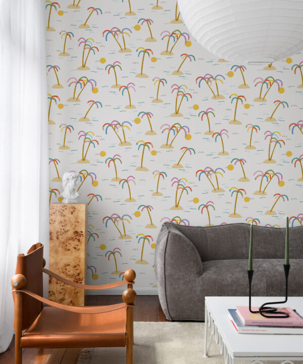 Happy Like A Holiday Wallpaper • Ivory • Insitu