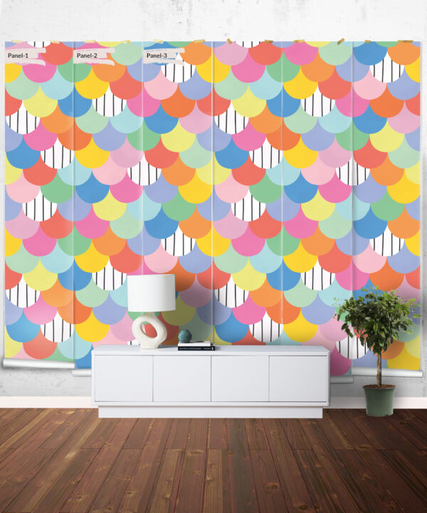 Happy Scales Mural • Bright Lines • Panels