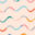 Happy Waves Wallpaper • Peach • Swatch