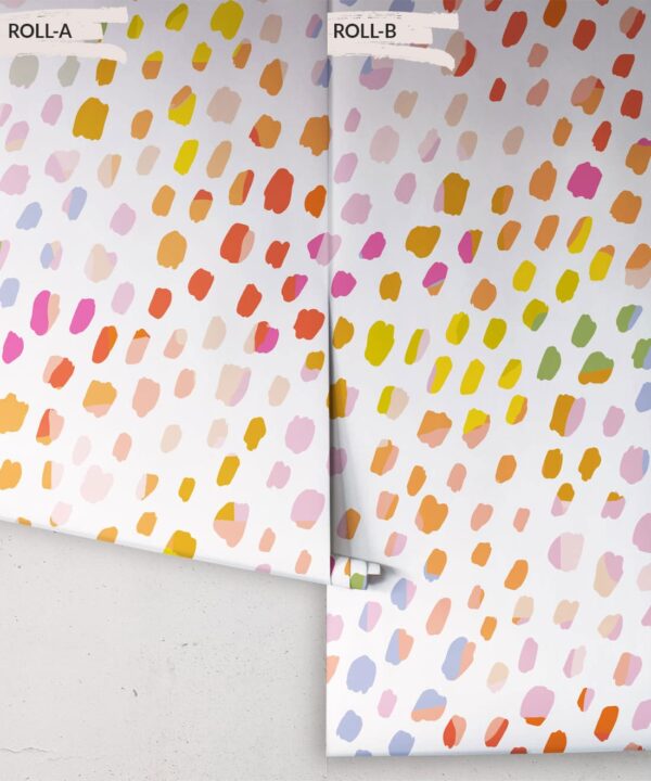 Rainbow Cheetah Wallpaper • White • Rolls