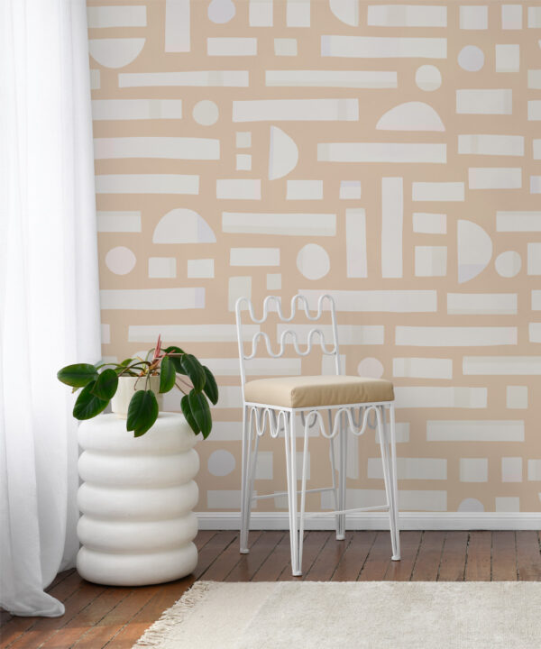 Shape Play Mural • Mother of Pearl • Insitu