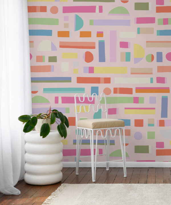 Shape Play Mural • Pink • Insitu