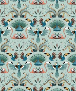 From Up Here Wallpaper • Blue • Swatch