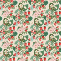 Strawberries Wallpaper • Linen • Swatch