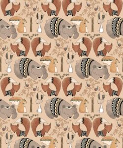 In The Forest Wallpaper • Sepia • Swatch