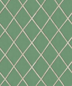 Colony Wallpaper • Dark Green & Cane • Swatch