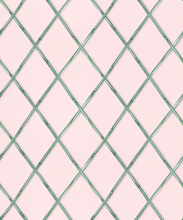 Colony Wallpaper • Pink & Green • Swatch