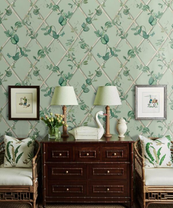 Grande Ivy Wallpaper • Sage & Cane • Insitu