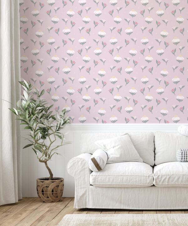 Daisy Wallpaper • Rose • Insitu